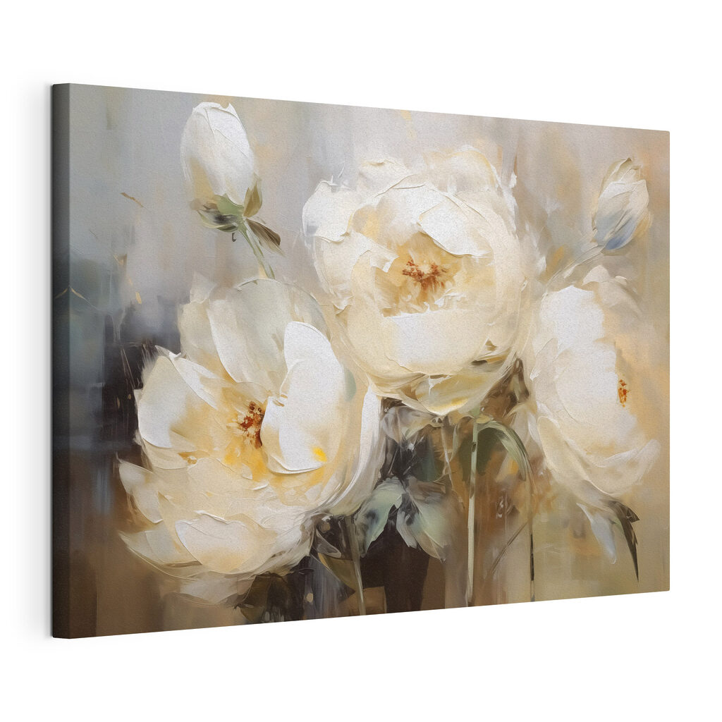 Painting of white flowers Painting of white flowers