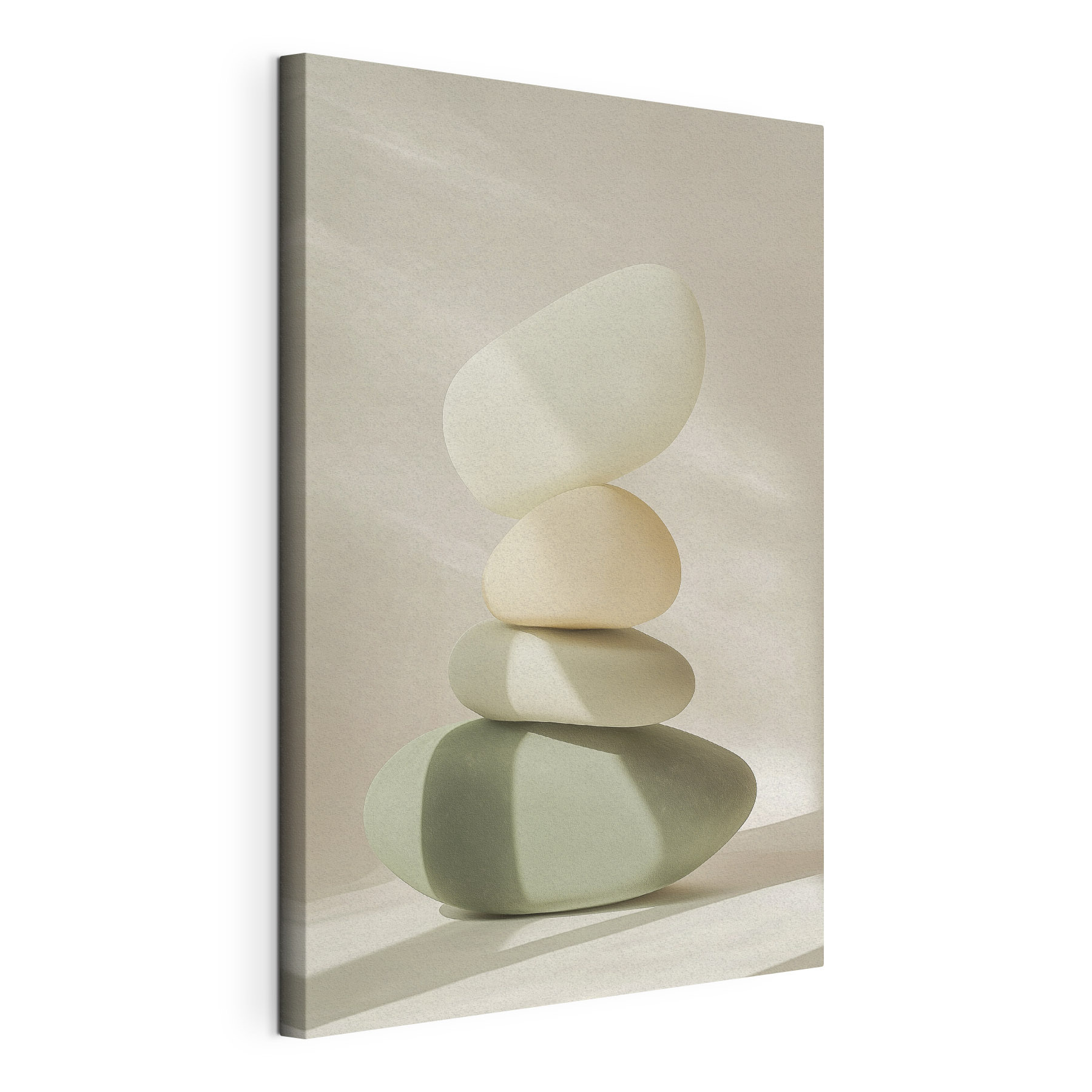 Stack of rocks on a table