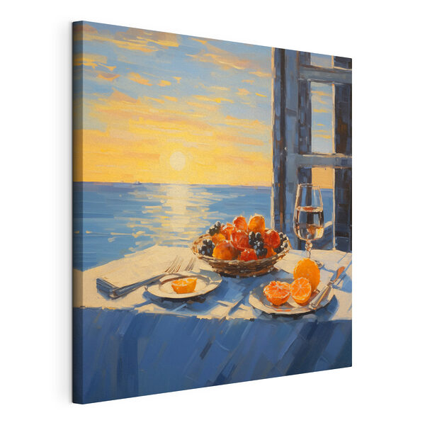 Tableaux Peinture d'une corbeille de fruits sur une table avec un verre de vin (UGS : s43141) Tableaux Tableaux Peinture d'une corbeille de fruits sur une table avec un verre de vin (UGS : s43141)