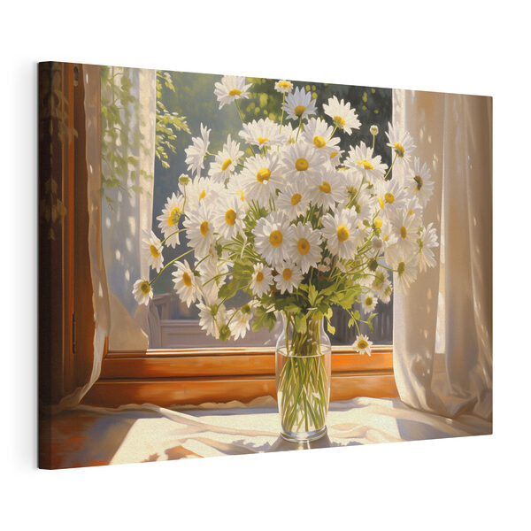 Tableaux Bouquet de marguerites dans un vase en verre (UGS : s43171) Tableaux Tableaux Bouquet de marguerites dans un vase en verre (UGS : s43171)