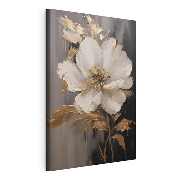 Tableaux Fleur élégante sur une toile sombre (UGS : s43207) Tableaux Tableaux Fleur élégante sur une toile sombre (UGS : s43207)