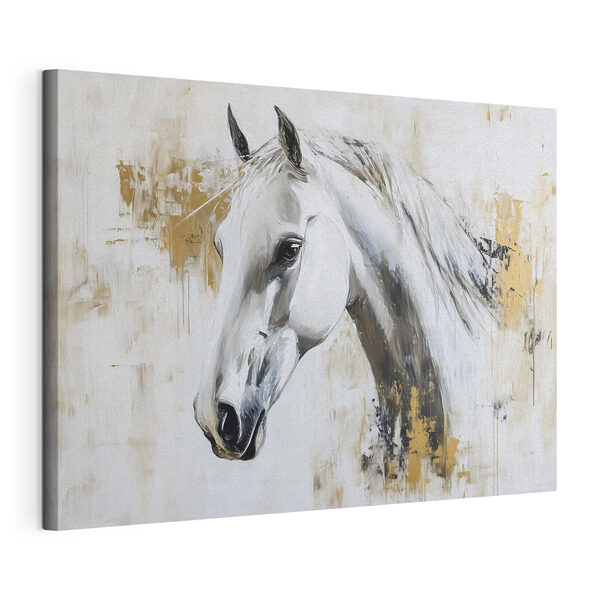 Tableaux Peinture d'un cheval blanc (UGS : s43497) Tableaux Tableaux Peinture d'un cheval blanc (UGS : s43497)
