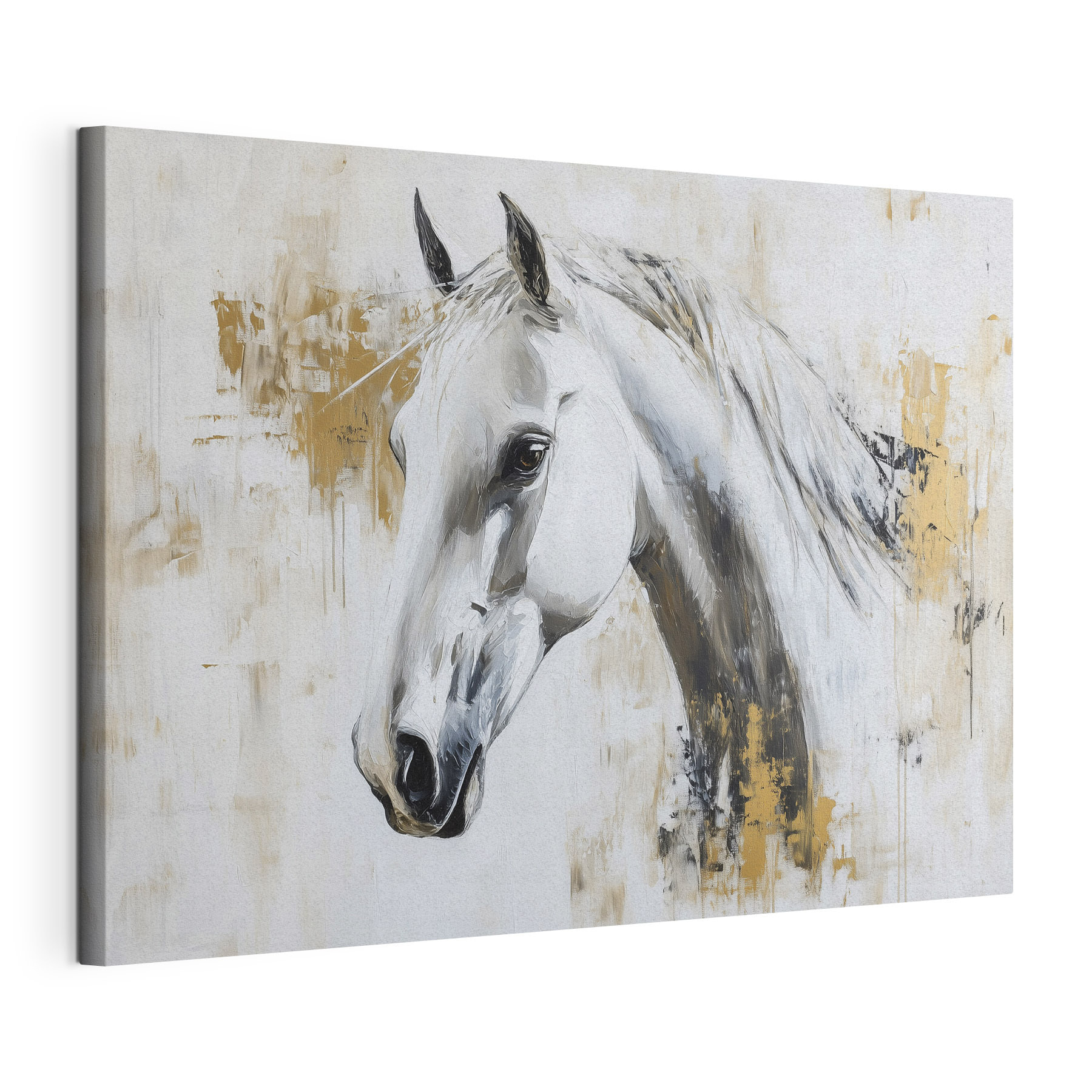 Painting of a white horse Painting of a white horse