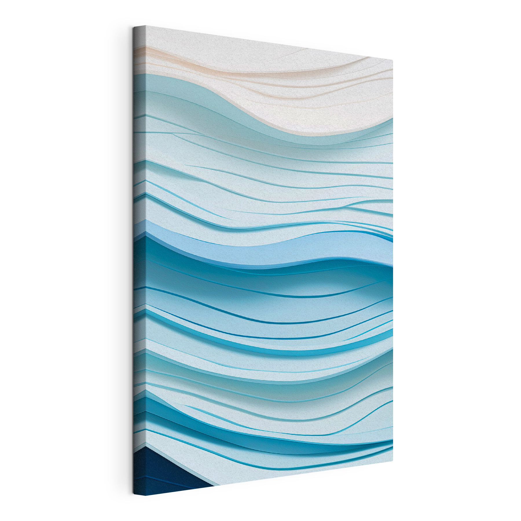 Blue and white wavy lines