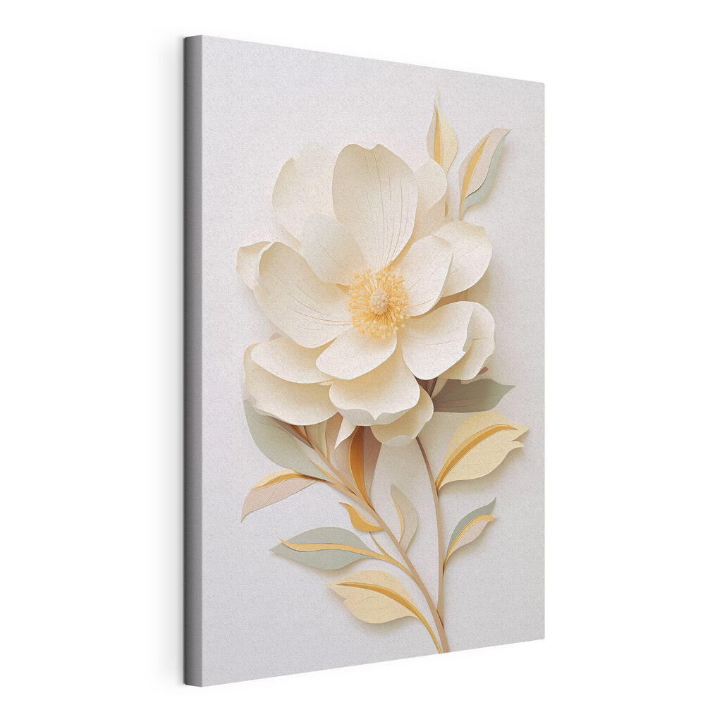 Paper flower with leaves Paper flower with leaves