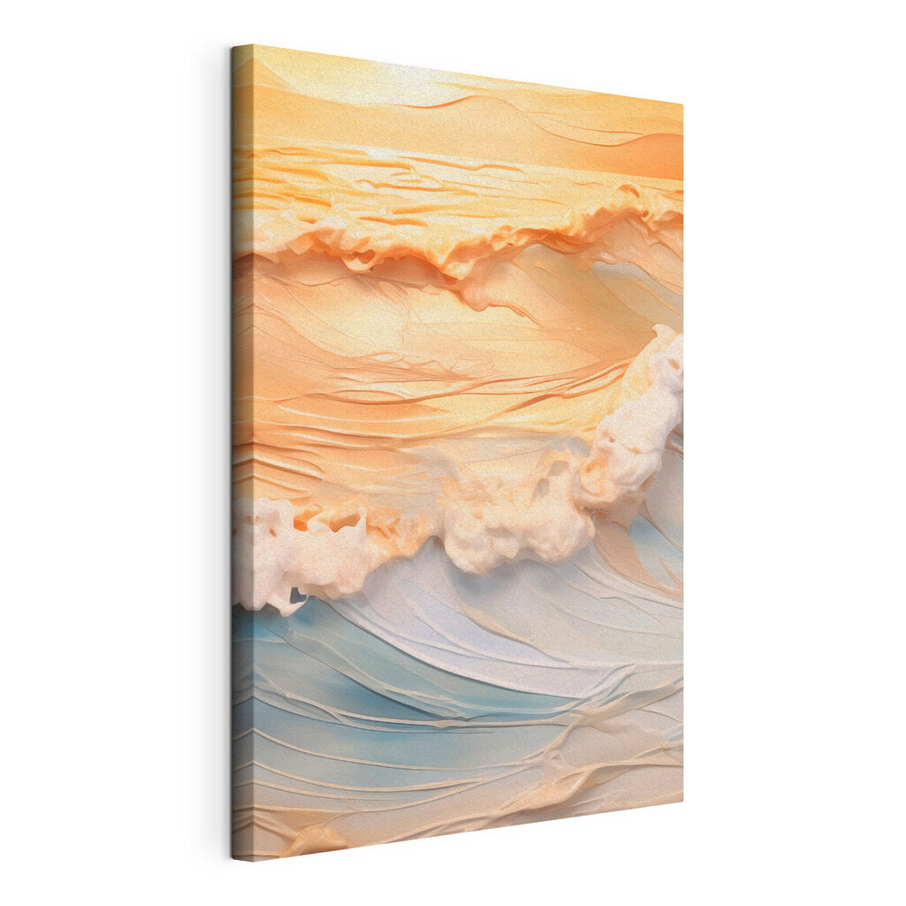 Gentle waves caressed by soft hues Gentle waves caressed by soft hues