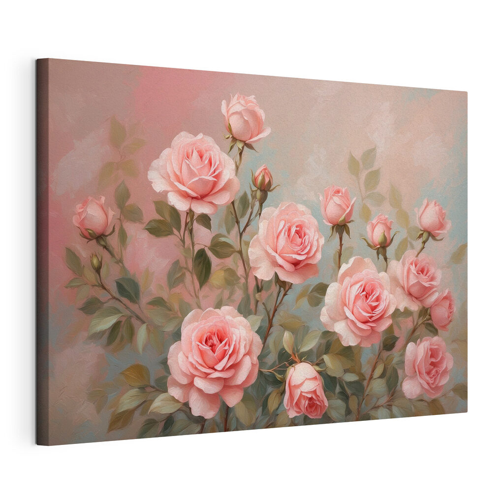 Painting of pink roses Painting of pink roses