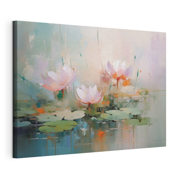 Tableaux Peinture de fleurs sur l'eau (UGS : s43214) Tableaux Tableaux Peinture de fleurs sur l'eau (UGS : s43214)