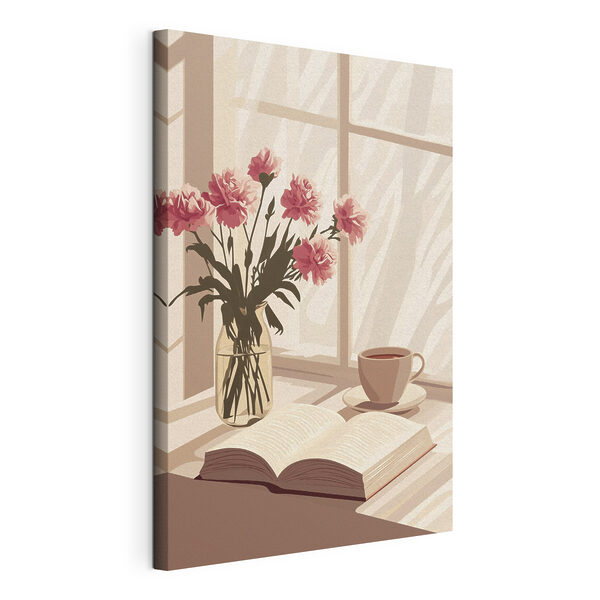 Tableaux Livre et vase de fleurs (UGS : s44012) Tableaux Tableaux Livre et vase de fleurs (UGS : s44012)