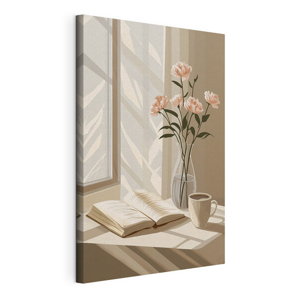 Tableaux Livre et vase avec des fleurs (UGS : s44013) Tableaux Tableaux Livre et vase avec des fleurs (UGS : s44013)