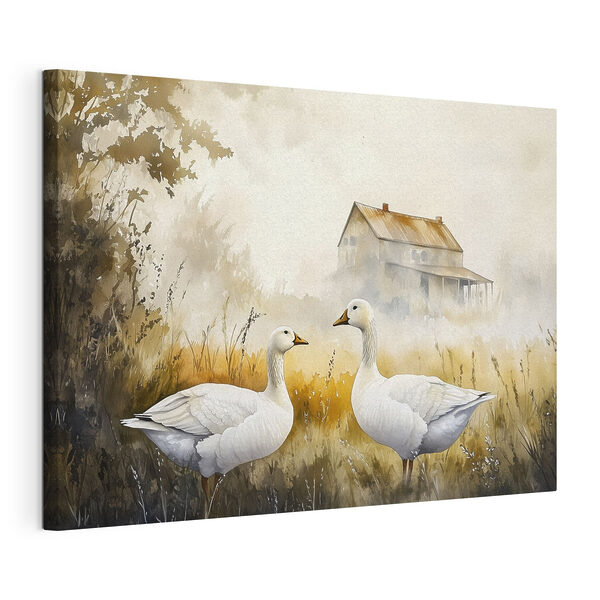Tableaux Aquarelle de deux oies dans un champ (UGS : s44024) Tableaux Tableaux Aquarelle de deux oies dans un champ (UGS : s44024)