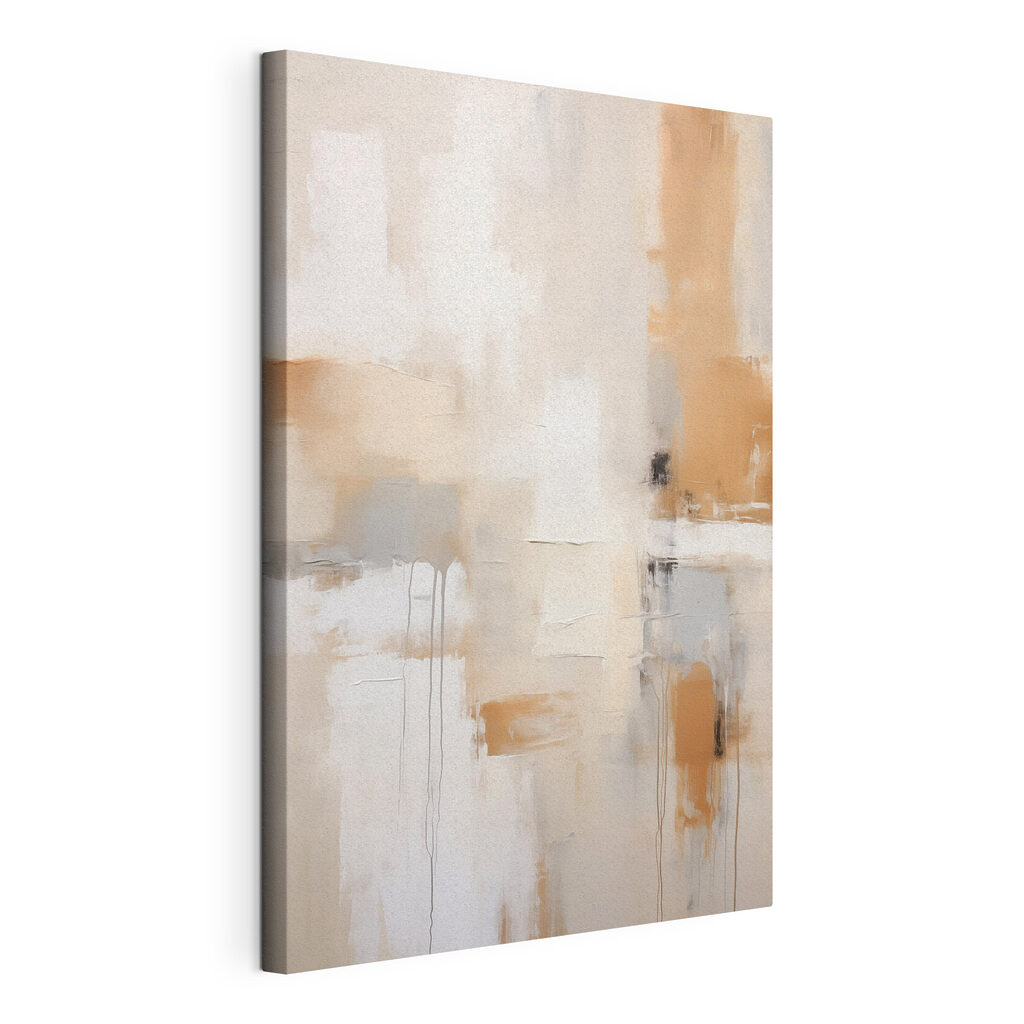 Painting of white and brown paint