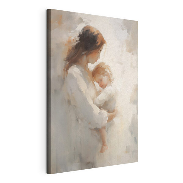 Peinture d'une femme tenant un bébé Tableaux Peinture d'une femme tenant un bébé