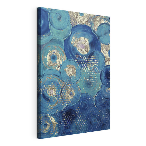 Motifs circulaires d'un bleu éclatant à la surface Tableaux Motifs circulaires d'un bleu éclatant à la surface