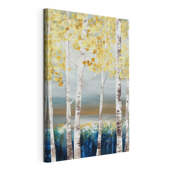 Une peinture d'arbres aux feuilles jaunes Tableaux Une peinture d'arbres aux feuilles jaunes