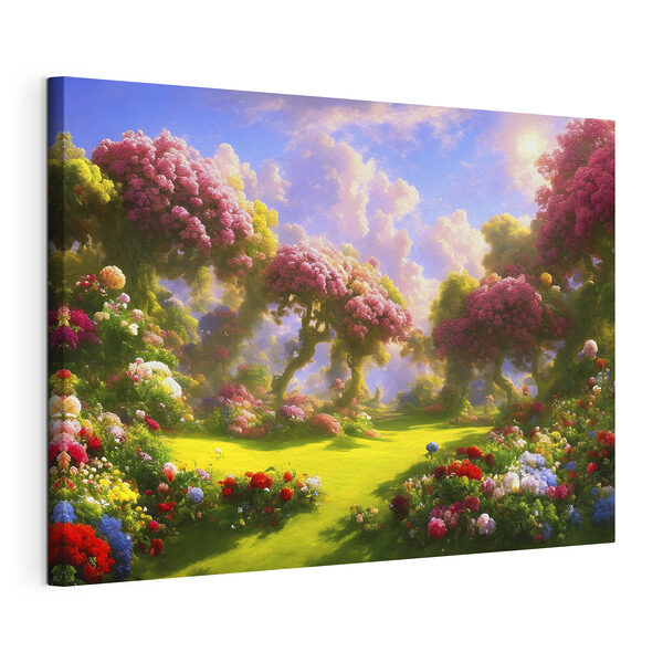 Tableaux Un paysage avec des arbres et des fleurs (UGS : s34726) Tableaux Tableaux Un paysage avec des arbres et des fleurs (UGS : s34726)