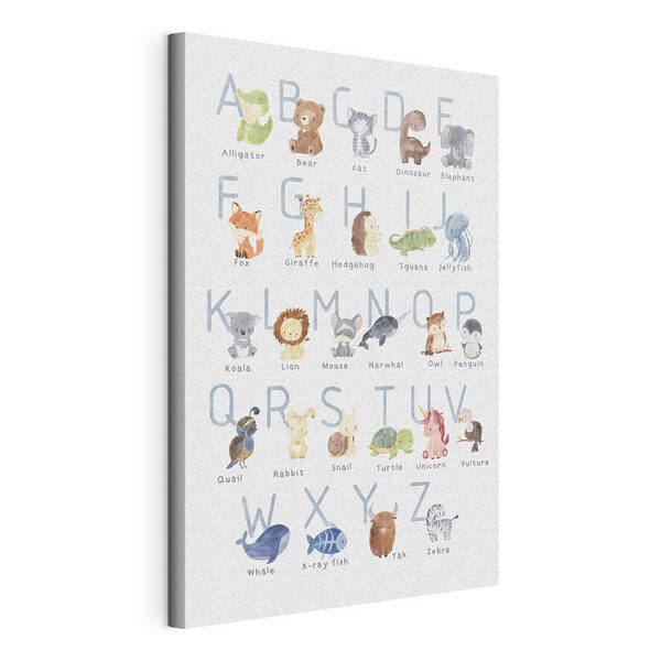 Tableaux Une affiche avec des animaux et des lettres