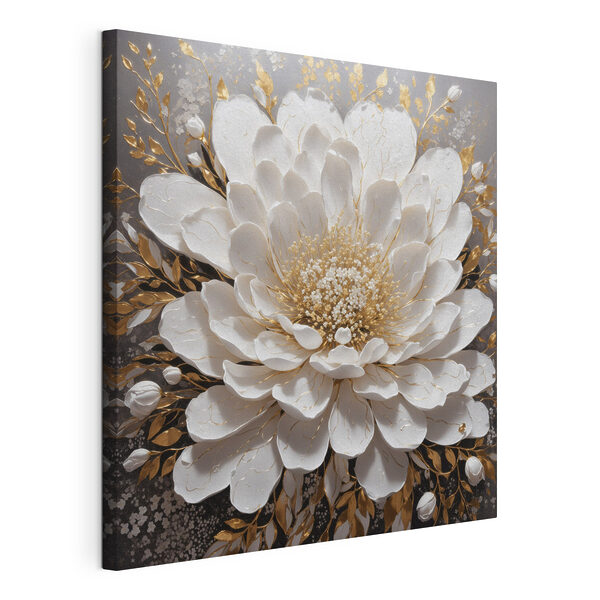 Une élégante fleur blanche aux détails délicats Tableaux Une élégante fleur blanche aux détails délicats