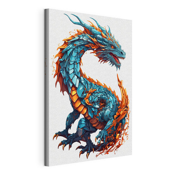 Tableaux Tableaux Dragon bleu et orange (UGS : s36432)
