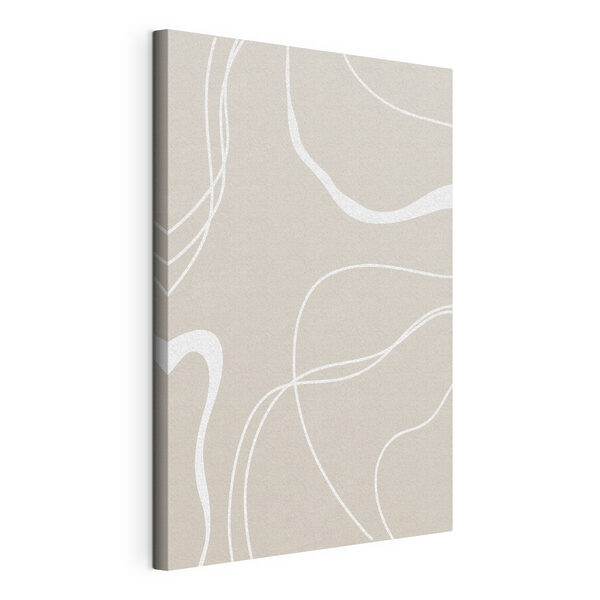 Une ligne blanche sur fond beige Tableaux Une ligne blanche sur fond beige