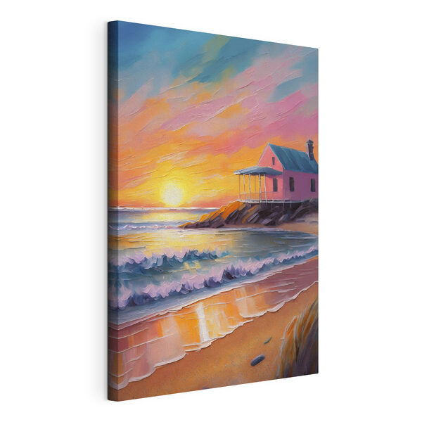 Peinture d'une maison sur une plage Tableaux Peinture d'une maison sur une plage