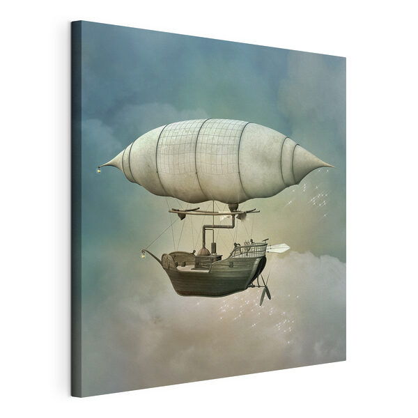 Un dirigeable steampunk dans le ciel Tableaux Un dirigeable steampunk dans le ciel