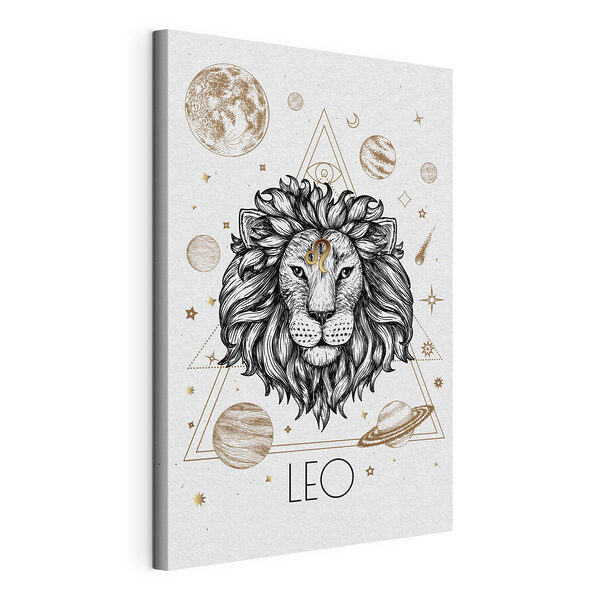 Tableaux Un lion avec un point d'interrogation