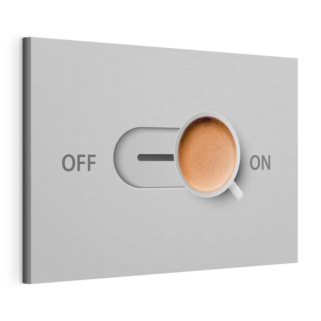 A cup of coffee on a switch