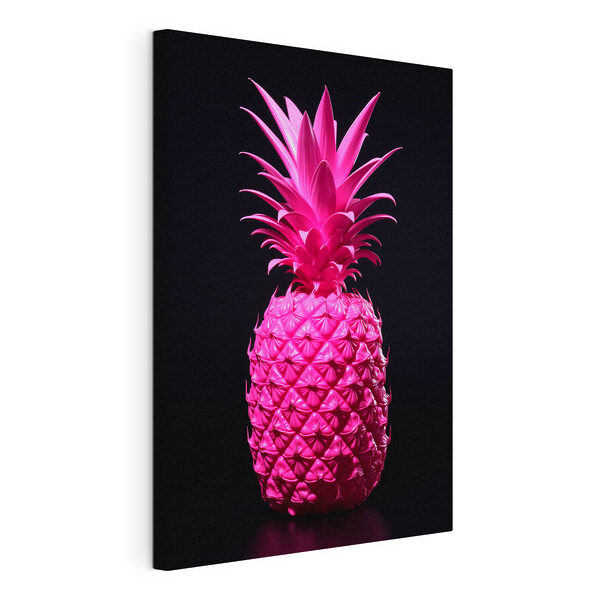 Ananas rose sur fond noir Tableaux Ananas rose sur fond noir