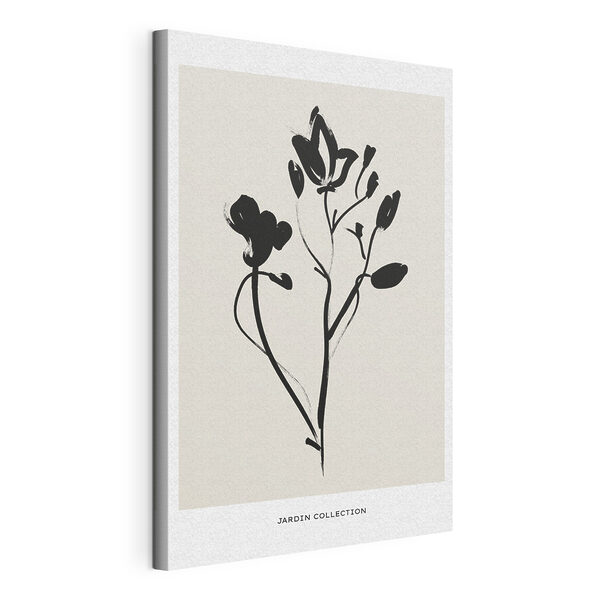 Un dessin de fleurs en noir et blanc Tableaux Un dessin de fleurs en noir et blanc