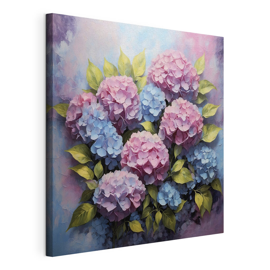 A painting of flowers and leaves A painting of flowers and leaves