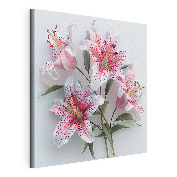 Tableaux Groupe de fleurs roses et blanches