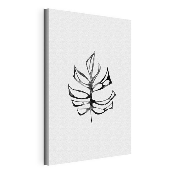 Une feuille en noir et blanc Tableaux Une feuille en noir et blanc