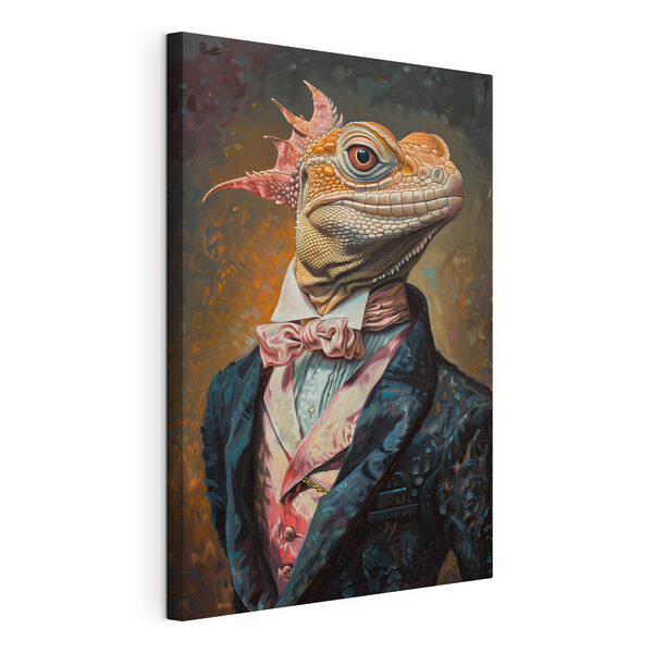 Tableaux Un lézard en costume
