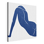 Des couleurs vives qui se marient harmonieusement Tableaux Dessin bleu d'une femme