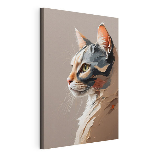 Cat with a cracked face