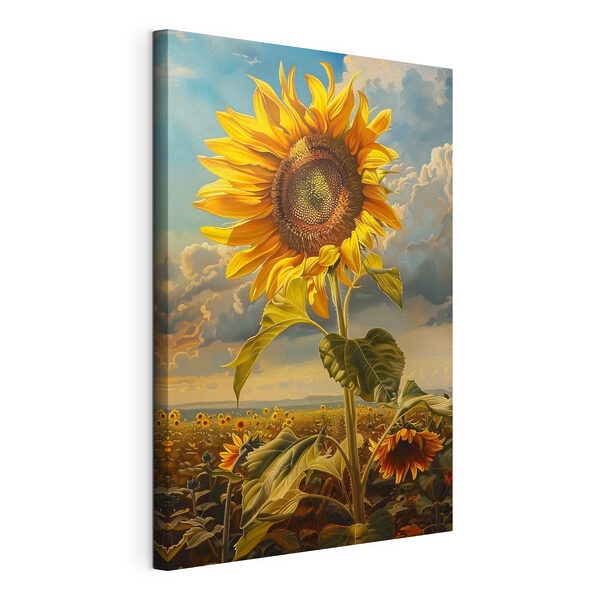 Un tournesol dans un champ Tableaux Un tournesol dans un champ