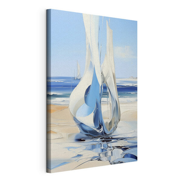 Un voilier sur une plage Tableaux Un voilier sur une plage