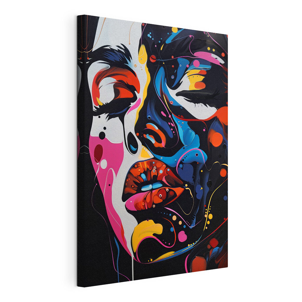 A painting of a woman's face
