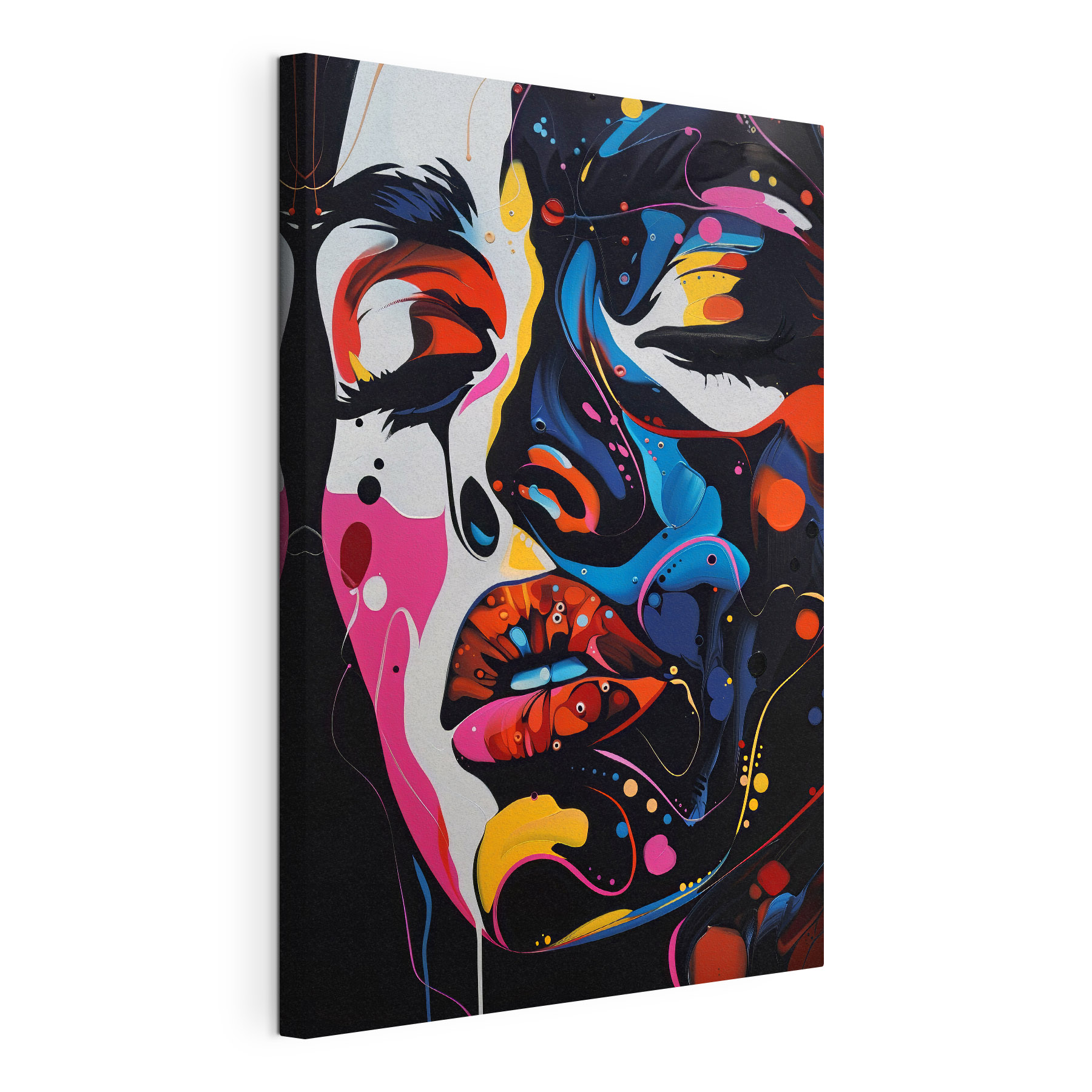 A painting of a woman's face