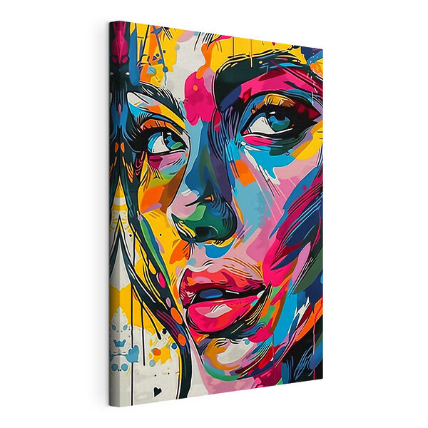 Le visage coloré d'une femme Tableaux Le visage coloré d'une femme