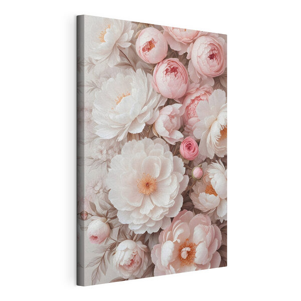 Groupe de fleurs blanches et roses Tableaux Groupe de fleurs blanches et roses