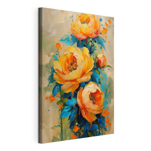 Tableaux Peinture de fleurs sur toile (UGS : s39472) Tableaux Tableaux Peinture de fleurs sur toile (UGS : s39472)