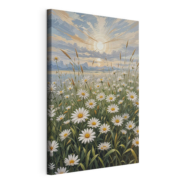 Champ de fleurs blanches Tableaux Champ de fleurs blanches