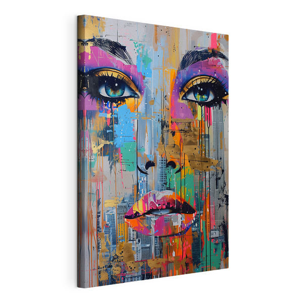 Peinture d'un visage de femme Tableaux Peinture d'un visage de femme