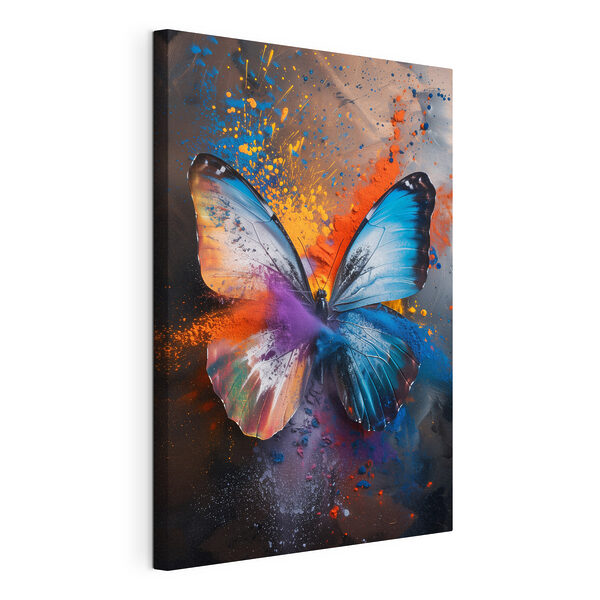 Papillon avec poudre colorée Tableaux Papillon avec poudre colorée