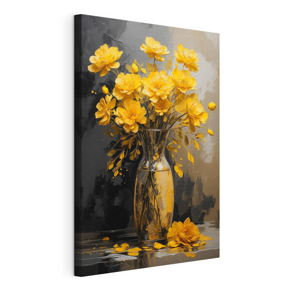 Vase avec fleurs jaunes Tableaux Vase avec fleurs jaunes