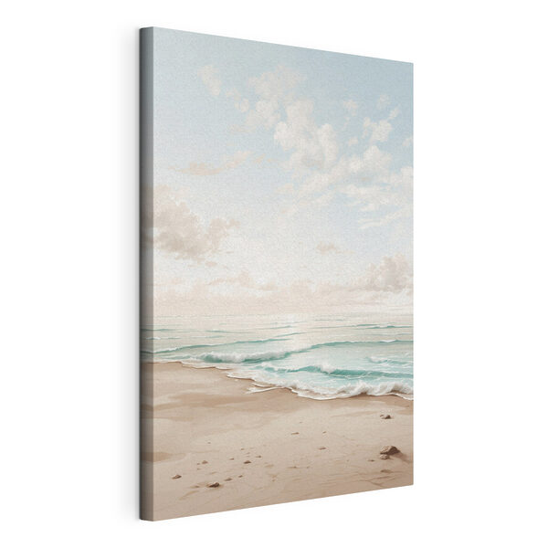 Plage avec vagues et sable Tableaux Plage avec vagues et sable