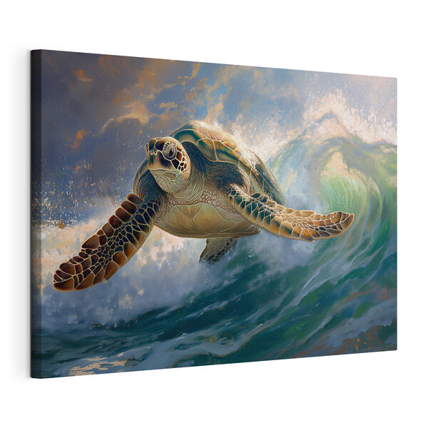 Tableaux Tortue de mer nageant dans l'océan