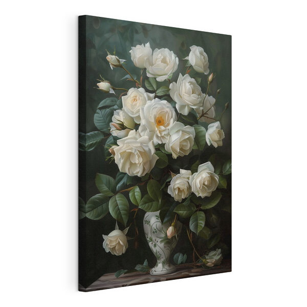 Tableaux Élégant bouquet de roses blanches